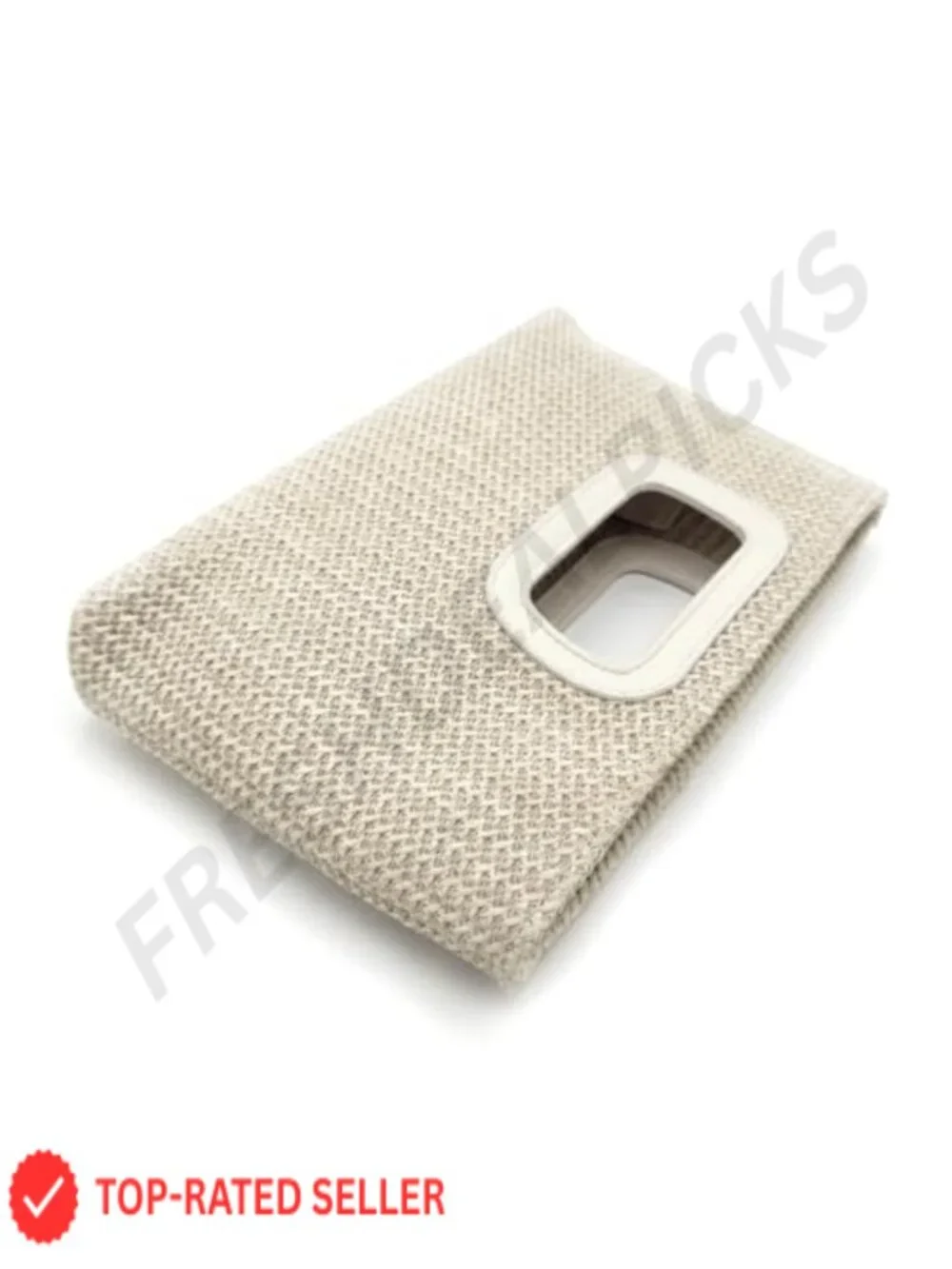 Women's Straw Clutch Purse Hand-Woven Cutout Handle Beach Summer Vacation